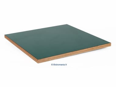BISTROMANIA, BISTROT VERT FONCE Piano per tavoli quadrato in laminato