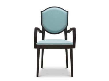 Stackable upholstered chair with armrests BLASON 177 Origins 1971