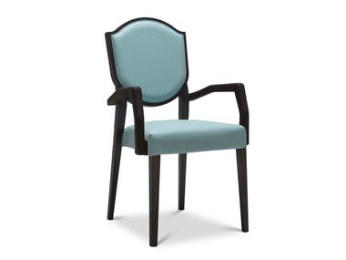 Stackable upholstered chair with armrests BLASON 181 Origins 1971