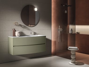 BMT, MOON 02 Mobile lavabo sospeso con specchio