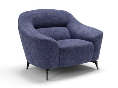 Fabric armchair with armrests BOLLA | Armchair