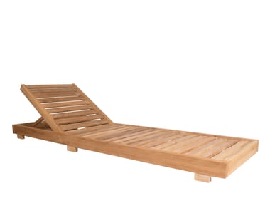 Lettino da giardino reclinabile in teak BOXER | Lettino da giardino Il Giardino di Legno