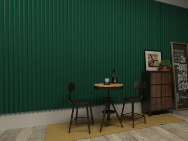 Pannello acustico in PET riciclato a parete 3D V-GROOVE BURGEREE