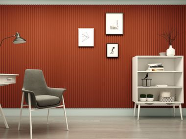 Pannello acustico in PET riciclato a parete RIPPLES BURGEREE