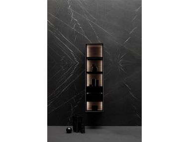BUTLER Bathroom wardrobe in aluminum, glass and wood By FALPER | design ...