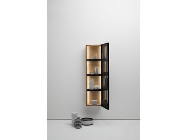 BUTLER Bathroom wardrobe in aluminum, glass and wood By FALPER | design ...