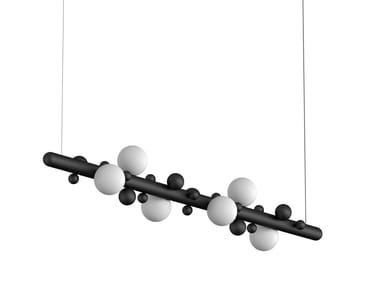 Babich.studio, LUNAR 900 Lampada a sospensione a LED in acciaio e vetro