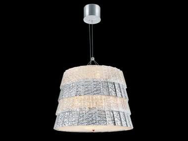 Lampada a sospensione in cristallo TUILE DE CRISTAL FROZEN Baccarat