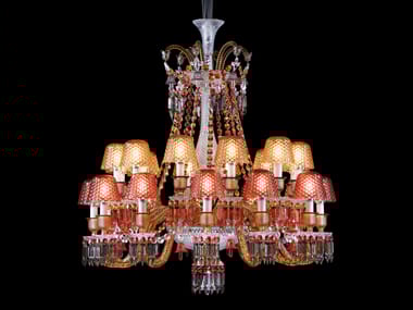 Lampadario in cristallo con cristalli ZÉNITH FAUNACRYSTOPOLIS Baccarat