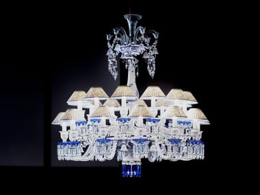 Lampadario in cristallo ZÉNITH PRINTEMPS BLEU Baccarat