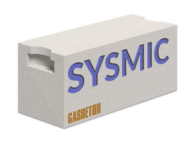 Bloc de béton léger pour maçonnerie extérieure GASBETON® SYSMIC Bacchi
