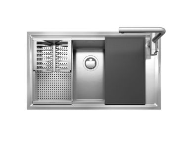 Built-in single stainless steel sink EASY 1LES91RK Barazza