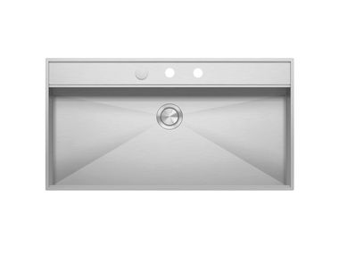 Flush-mounted built-in single stainless steel sink FLEXI 1LFX101 Barazza