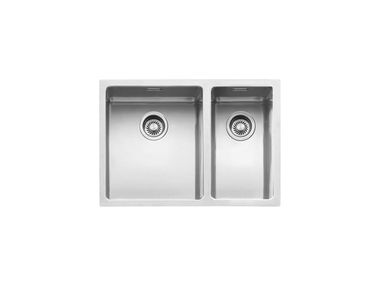Fregadero encastrable de acero inoxidable de 1 1/2 senos R."15" 1X642I - 1X642S Barazza
