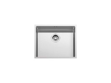 Single built-in stainless steel sink RAGGIO 12 316 1QR506 Barazza
