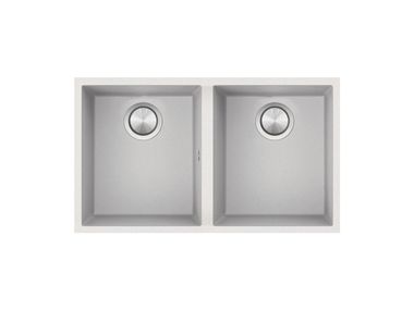 Undermount 2 bowl composite material sink SOUL 1QSO82BS Barazza