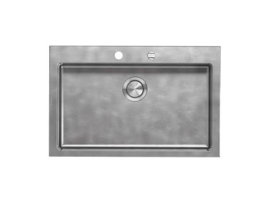 Built-in single stainless steel sink UNIQUE 1LUN81 Barazza