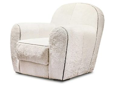 Fauteuil en en peau de mouton naturelle avec accoudoirs AMBURGO BABY MOUTON Baxter