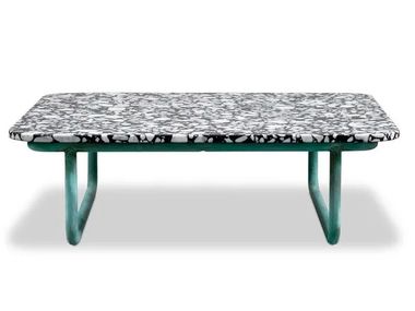 Square natural stone garden side table ARIZONA Baxter