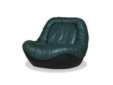 Drehbarer Sessel aus Leder BARRET