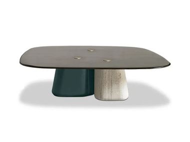 Square low glass coffee table FANY Baxter