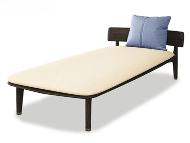 Upholstered solid wood day bed with back HIMBA INDOOR Baxter