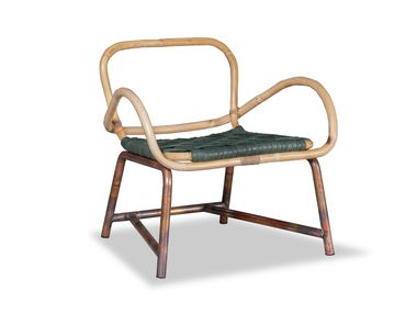 Poltroncina in giunco con braccioli MANILA Baxter