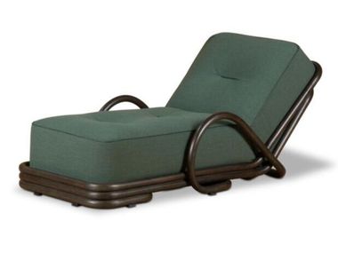 Lettino da giardino imbottito in rattan MAYA Baxter