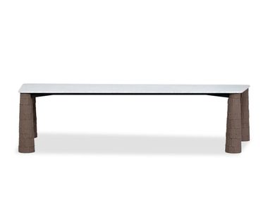 Outdoor table in marble and terracotta NEVADA Baxter