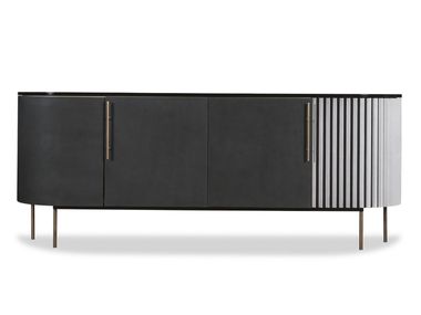 Madia in pelle con ante a battente PLISSÉ Baxter