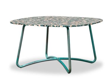 Square Etched copper garden table RIMINI Baxter