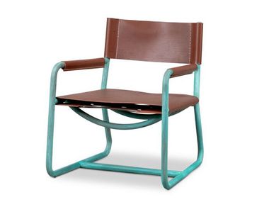 Copper garden chair with armrests RIMINI Baxter