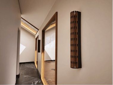 Bamboo wall lamp KERF WALL PENDANT Bcompact