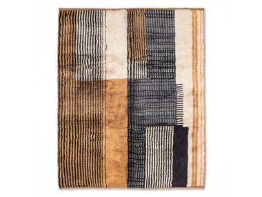 Hand-knotted shag rug ASTRAL TANGO – EMBER Benisouk