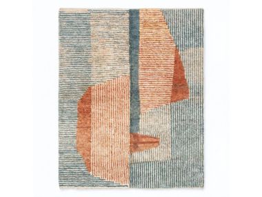 Hand-knotted shag rug COASTAL LIGHT – HAZE Benisouk