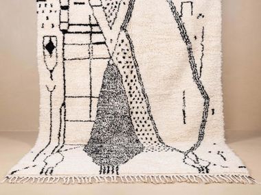Hand-knotted shag rug DALYA – FIELD Benisouk