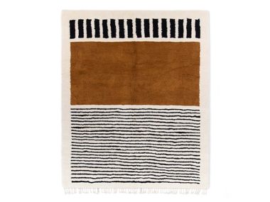 Hand-knotted shag rug RABAB HAZEL BROWN – UMBER Benisouk