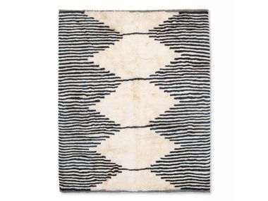 Hand-knotted shag rug SYMMETRICAL CONNEXION – MIRROR Benisouk