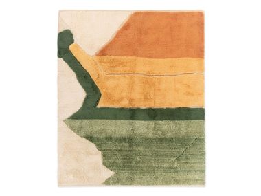 Hand-knotted shag rug VERDANT DUNE – MOSS Benisouk
