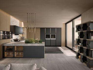 Fitted kitchen with peninsula LOREN 03 Berloni