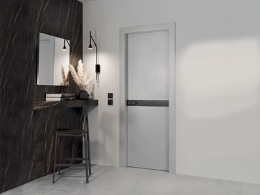 Bertolotto Porte, FUSION LIPARI NOIR DESIR Porta a battente in legno e ceramica