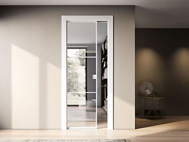 Bertolotto Porte, ALABAMA Porta a vetro scorrevole a scomparsa in vetro