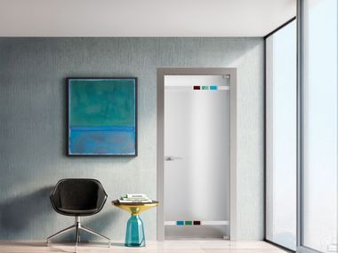 Bertolotto Porte, ALASKA 3406 SATINATO EXTRACHIARO Porta a battente in vetro