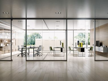 Bertolotto Porte, AREA SYSTEM Parete divisoria in alluminio e vetro