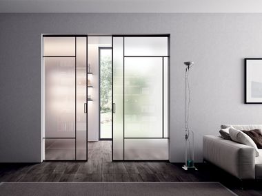 Glass internal pocket sliding door COLORADO Bertolotto Porte