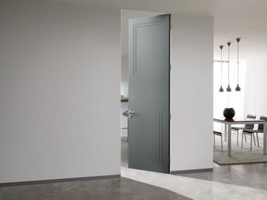 Bertolotto Porte, MASSIMA 1006 LACCATO QUARZO Porta a filo muro a battente