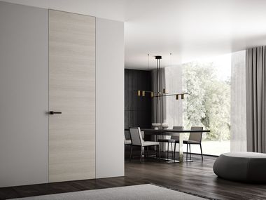 Wandbündige Anschlagstür MEDIA WHITENED OAK Bertolotto Porte