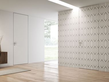 Bertolotto Porte, MINIMA CON CARTA DA PARATI Porta a battente a filo muro