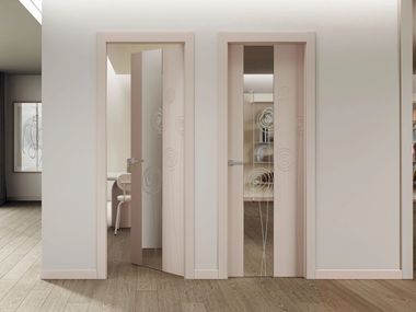 Porta a battente in legno e specchio REFLEX MEDIUM SOFFI Bertolotto Porte