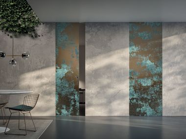 Bertolotto Porte, SURFACE WALLDOOR OTTONE OSSIDATO Porta a filo muro a battente